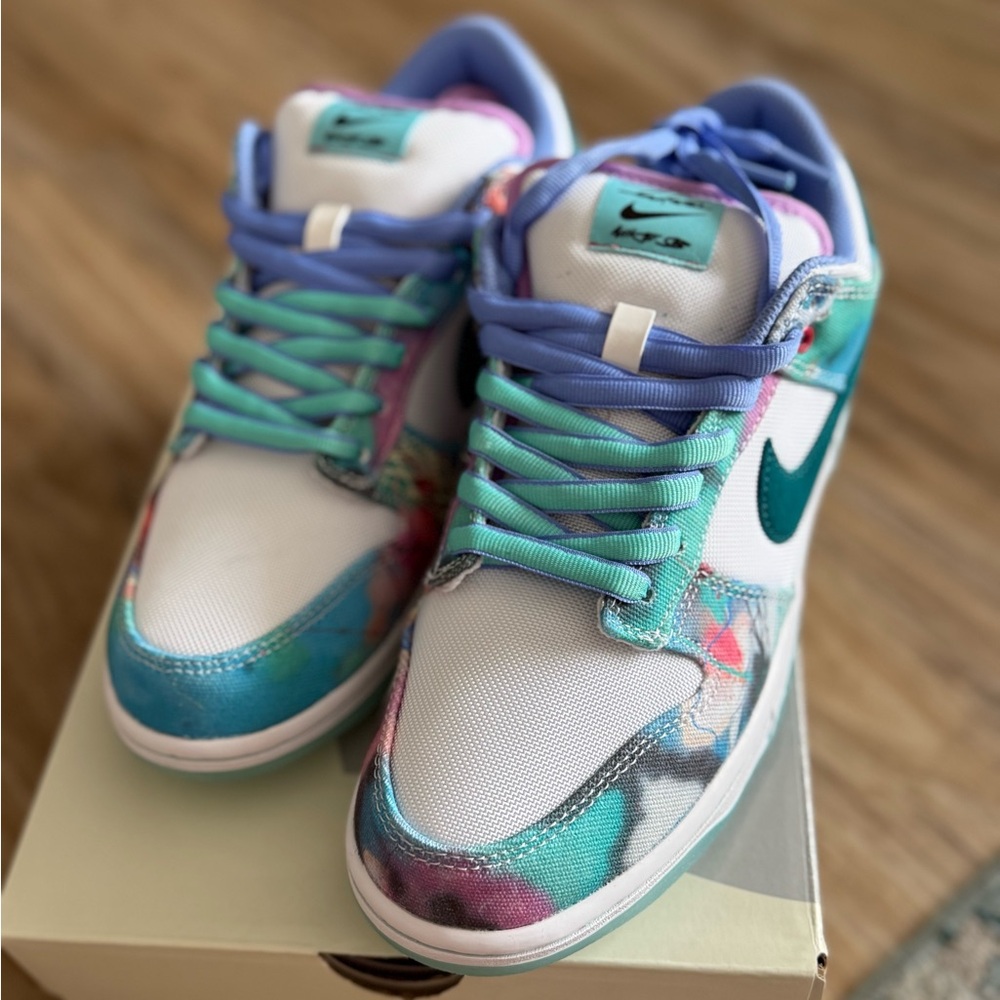 Nike SB Dunk Low Futura Laboratories Bleached Aqua 100% Authentic